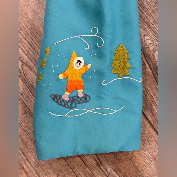 Vintage 1970s Bayview Crafts Wool Parka Coat Fur Hood Made in Canada Inuit - Picture 5 of 16